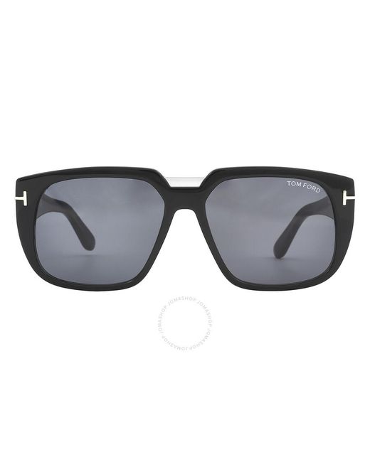 Tom Ford Gray Oliver Smoke Square Sunglasses Ft1025 05a 56 for men
