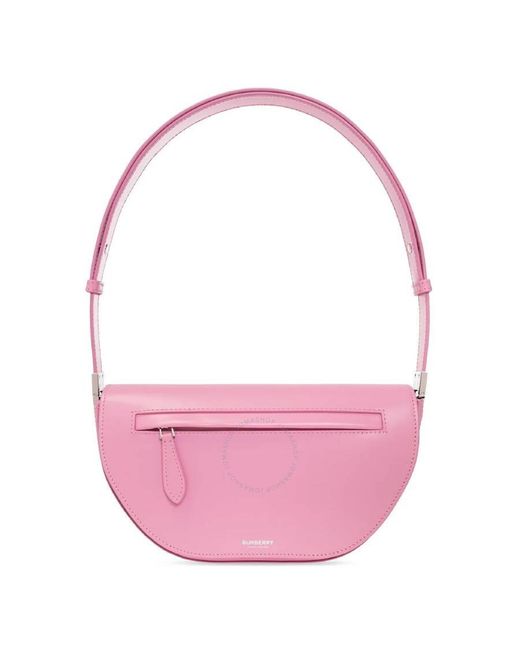 Burberry Pink Small Olympia Leather Shoulder Bag
