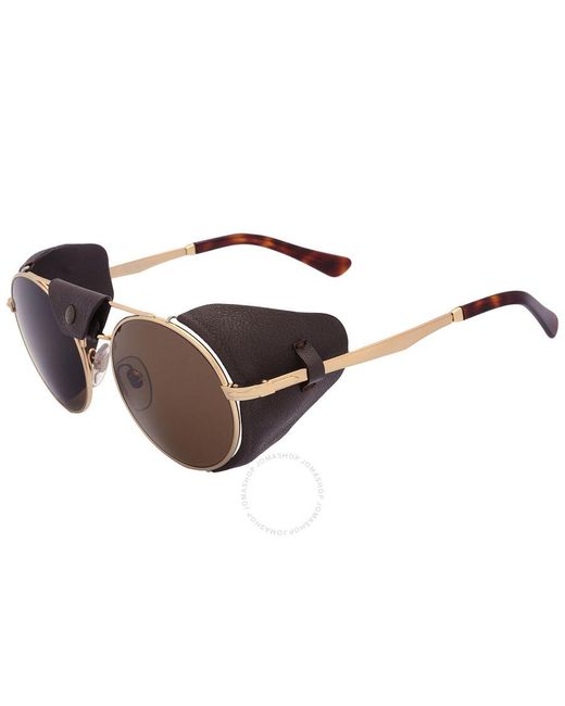Persol Brown Polarized Round Sunglasses Po2496sz 114057 52