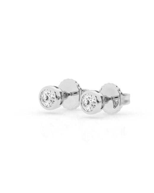 Brilliant Diamond White 14Kt 1.25 Carat Lab Grown Diamond Stud Earrings For