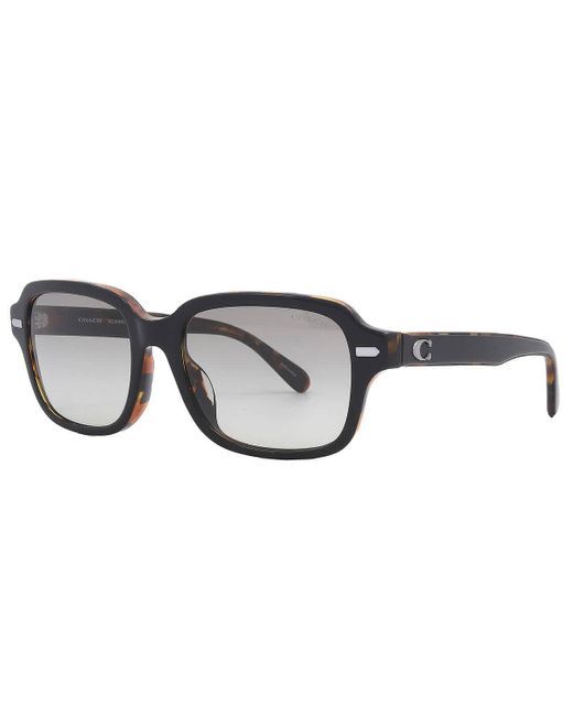 COACH Black Grey Rectangular Sunglasses Hc8388u 57993c 56 for men