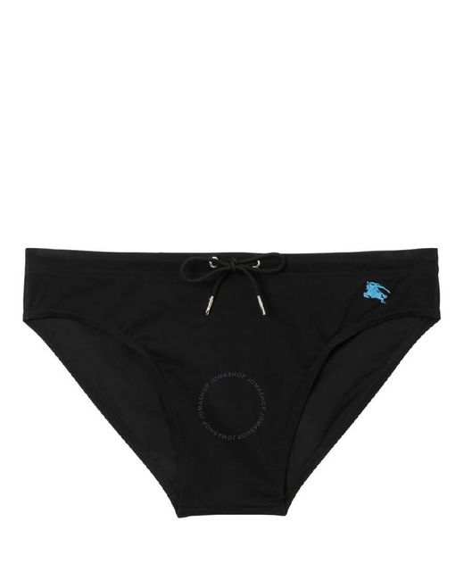Burberry Black Ekd Drawstring Swim Brief for men