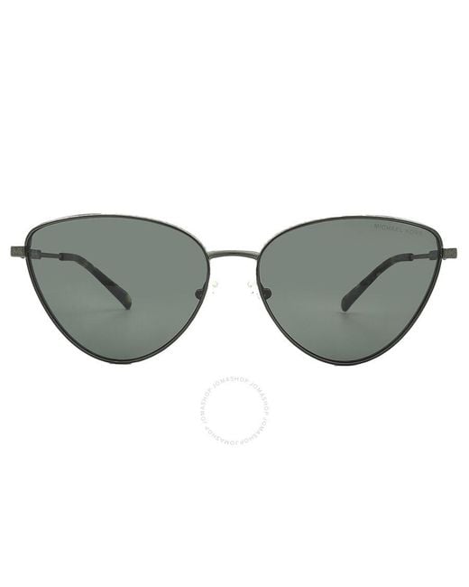 Michael Kors Gray Cortez Green Cat Eye Sunglasses Mk1140 18943h 59