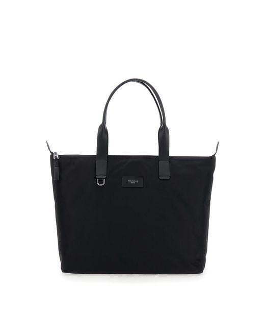 Dolce & Gabbana Black Dolce & Gabbana Medium Tote Bag Crocodile Print for men