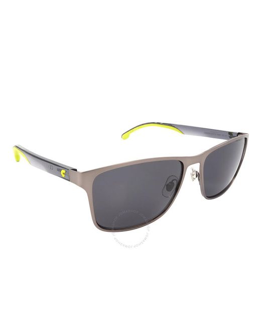 Carrera Gray Rectangular Sunglasses 2037t/s 0r80/ir 55