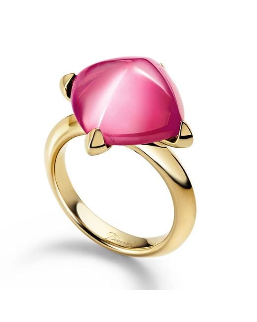 Baccarat Pink Medicis Vermeil Crystal Ring 2612755