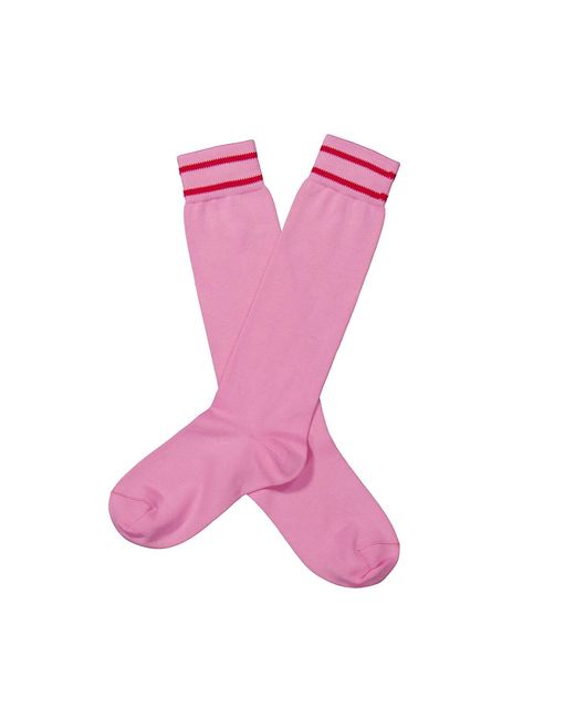 Moncler Pink Stripe Knee-High Socks
