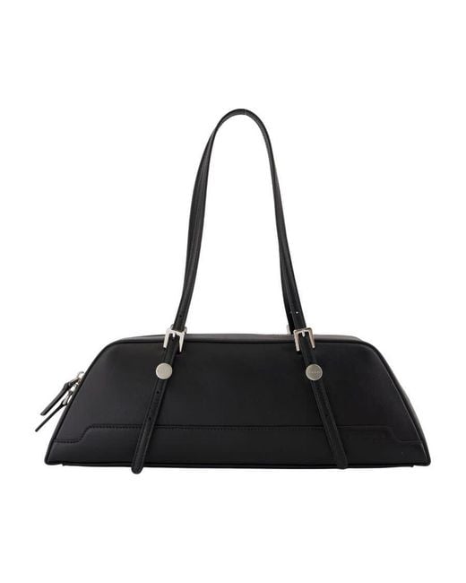 Marni Black Leather Duffle Shoulder Bag