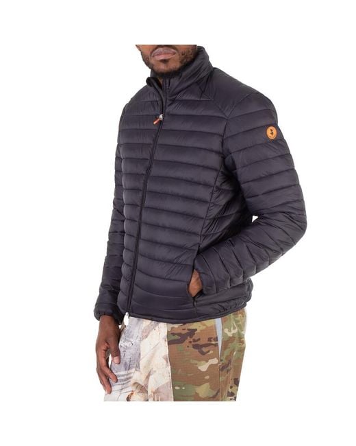 Save The Duck Black Alexander Hooded Puffer Jacket for men