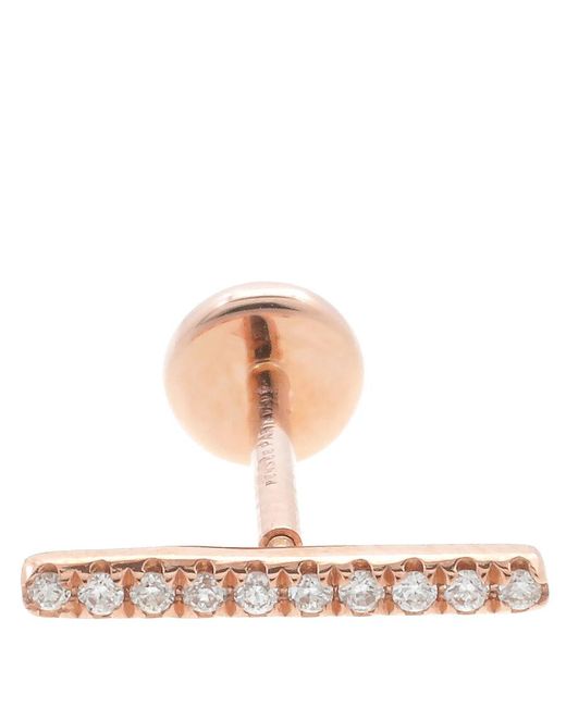 PERSÉE Pink Ladies 18K Rose Paris Diamond Bar Earring