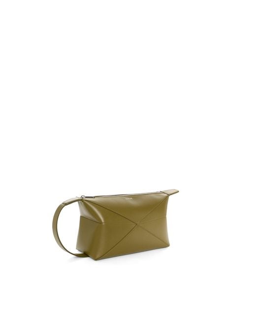 Loewe Green Puzzle Fold Wash Bag for men