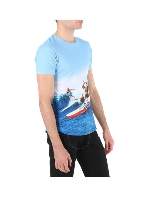 Orlebar Brown Blue Surf-print Photographic T-shirt for men