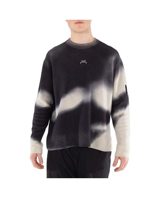 A_COLD_WALL* Black A Cold Wall Gradient Crew Knit Pullover Sweater for men