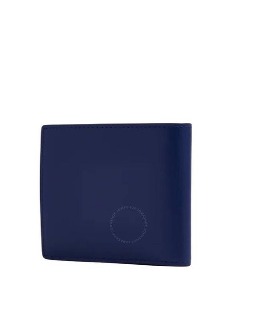 Burberry Blue Bi-Fold Wallet With Coin Pocket for men