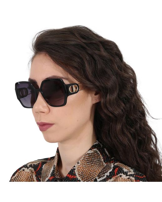 Dior Multicolor Grey Gradient Oversized Sunglasses