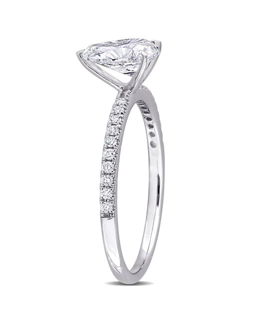 Created Forever White 1 1/6Ct Tdw Pear Shape Lab-Created Diamond Engagement Ring for men