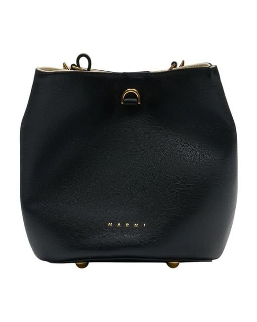 Marni Black Pannier Shoulder Bag