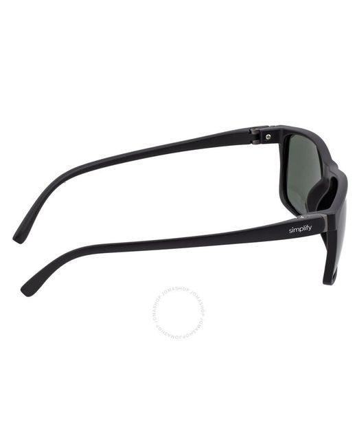 Simplify Black Ellis Mirror Coating Square Sunglasses Ssu123-sl