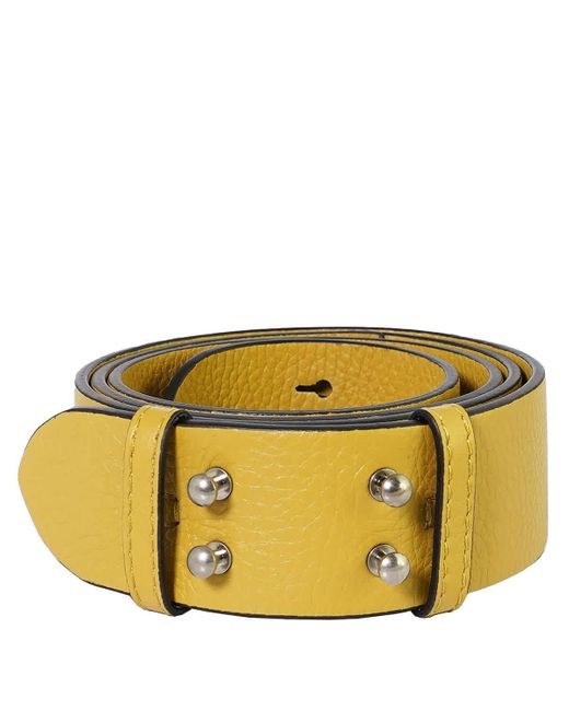 Burberry Multicolor Regular Belts Leather Yellow