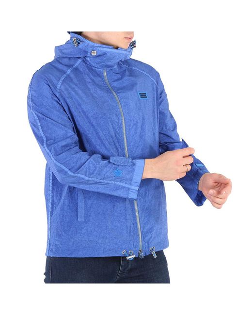 Burberry Blue Warm Royal Anorak Hoded Jacket for men