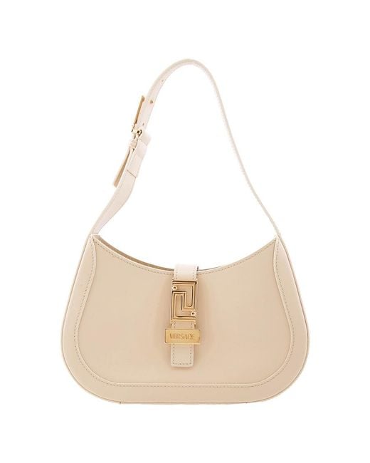 Versace Gray Greca Goddess Small Hobo Bag