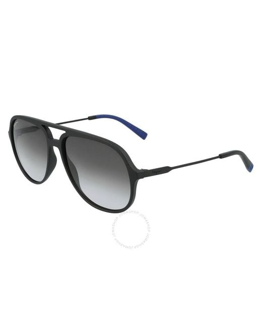 Ferragamo Black Grey Gradient Pilot Sunglasses Sf999s 002 60 for men