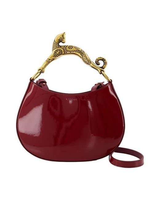 Lanvin Red Poignee Chat Crossbody Bag