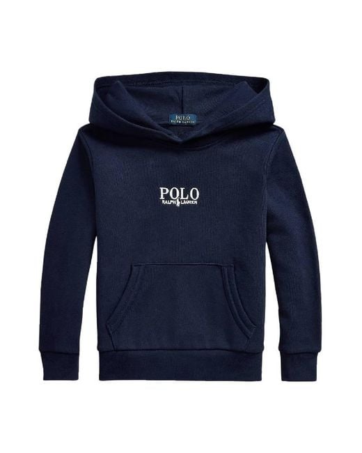 Polo Ralph Lauren Blue Embroidered Logo Hoodie for men