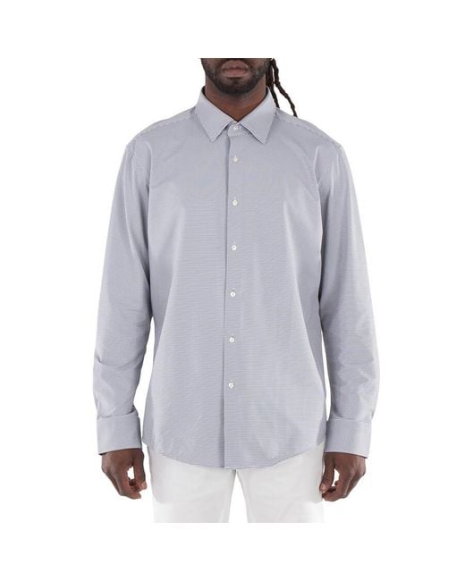 Boss Gray Regular-Fit Long Sleeve Shirt, Brand Size 44 (Us for men