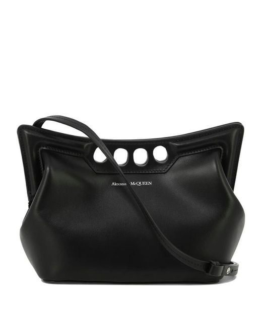 McQueen Black The Peak Mini Clutch Bag