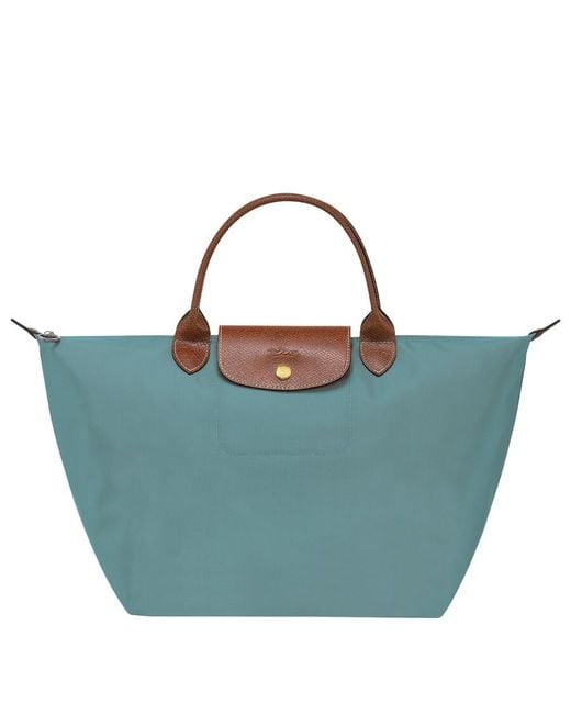 Longchamp Blue Le Pliage Top Handle Bag