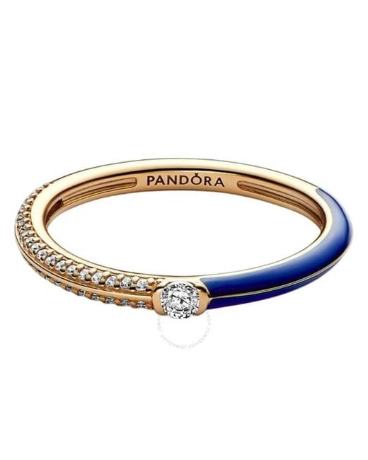 Pandora Blue Me Paved Dual Ring