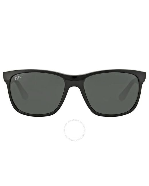 Ray-Ban Gray Green Classic Square Sunglasses Rb4181 601 for men
