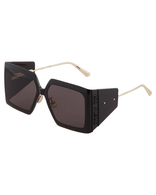 Dior Black Smoke Square Sunglasses Solar S1u Cd40040u 01a 59