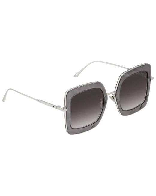 Bottega Veneta Gray Grey Gradient Square Ladies Sunglasses  001 51