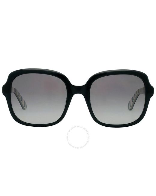 Kate Spade Black Polarized Grey Square Sunglasses Babbette/g/s 0807/wj 55