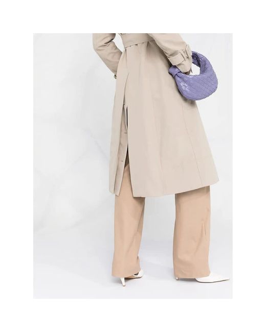 Ferragamo Multicolor Bone Belted Trench Coat, Brand Size 36 Us