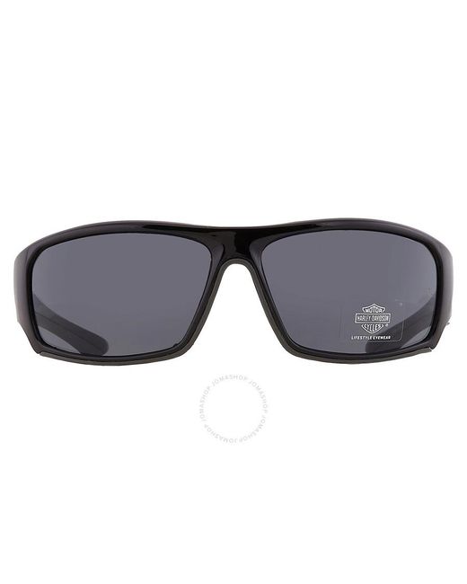 Harley Davidson Black Smoke Wrap Sunglasses Hd0670 01a 64 for men