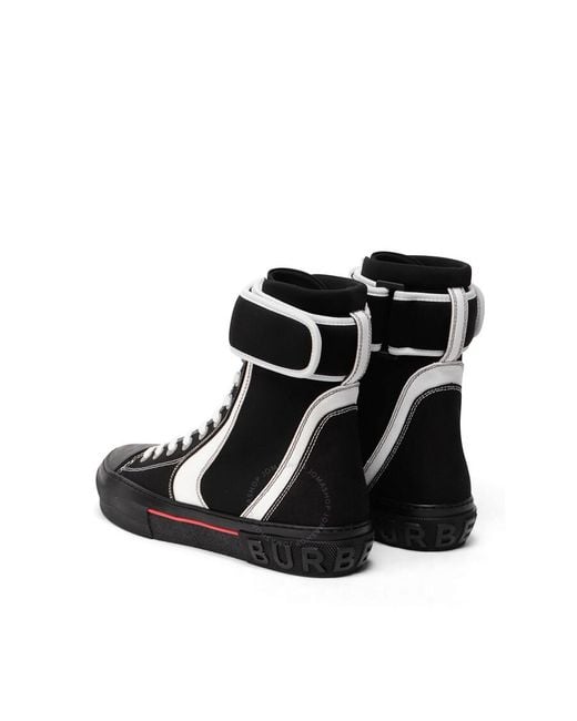 Burberry Black / White Jermaine Sub Contrast Hi-top Sneakers for men