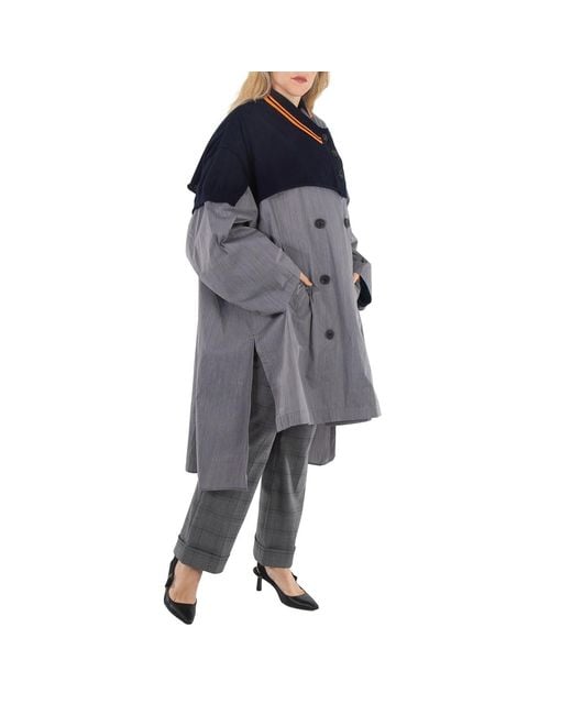 Kolor Gray Ladies Light Taffeta Long Coat, Brand Size 1 for men