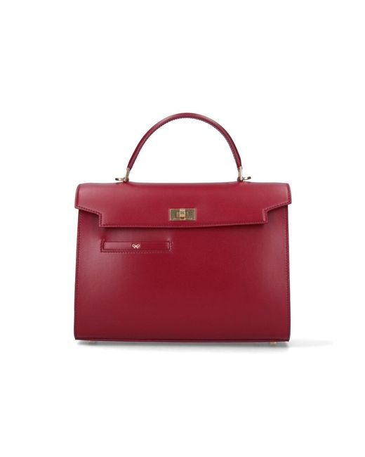 Anya Hindmarch Red Mortimer Handbag