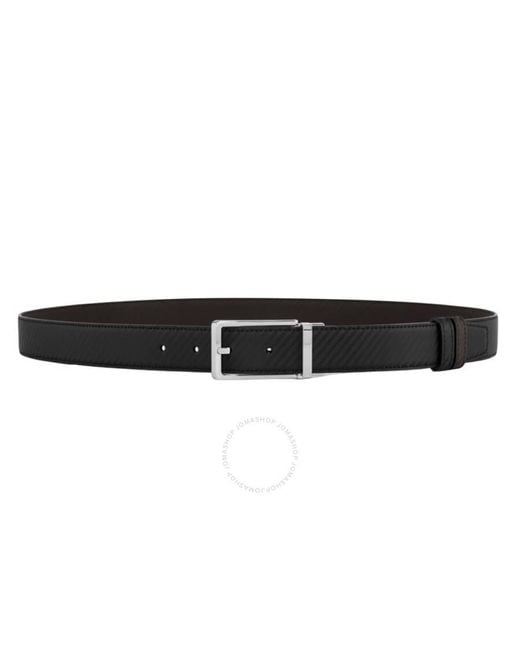 Dunhill Black Reversible 30Mm Chassis Leather Belt, for men