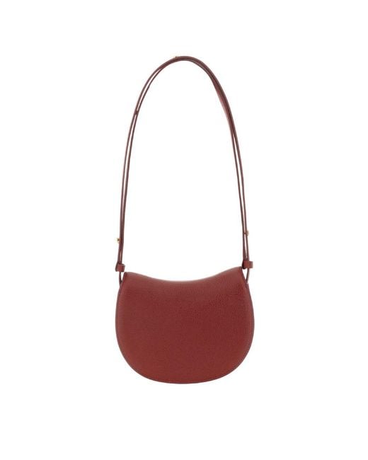 Burberry Red Mini Rocking Horse Leather Crossbody Bag