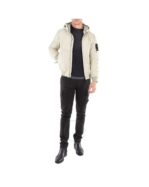 Stone Island White Plaster Crinkle Wind-Resistant Reps R-Ny Jacket for men