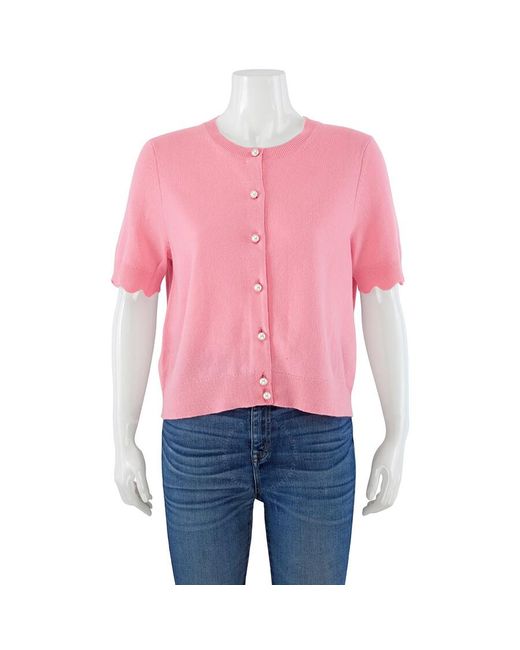 Marc Jacobs Pink Short Sleeved Cashmere Cardigan
