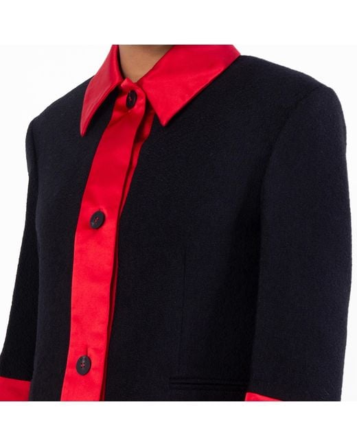 Ferragamo Red Colorblock Cropped Jacket, Brand Size 44 Us for men