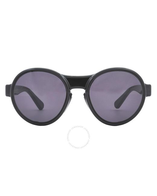 Moncler Black Steradian Grey Round Sunglasses Ml0205 01a 56