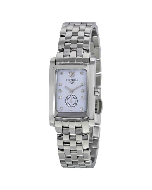 Longines Gray Dolce Vita Blue Mother Of Pearl Dial Stainless Steel Watch