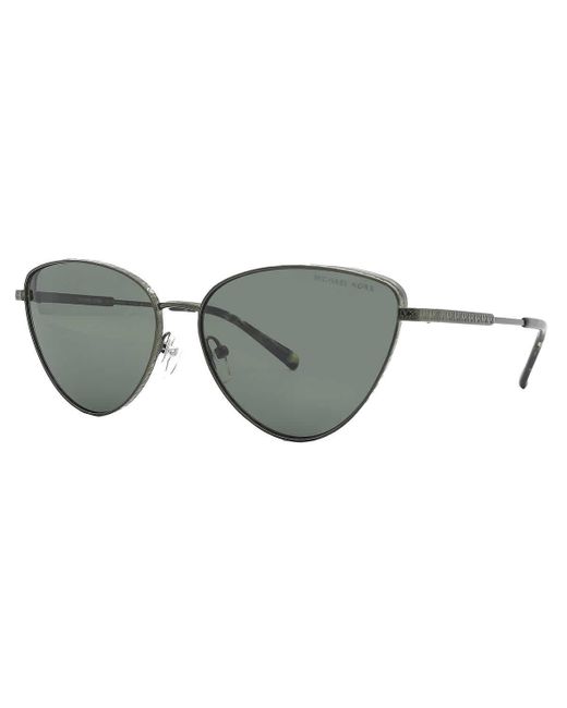 Michael Kors Gray Cortez Green Cat Eye Sunglasses Mk1140 18943h 59