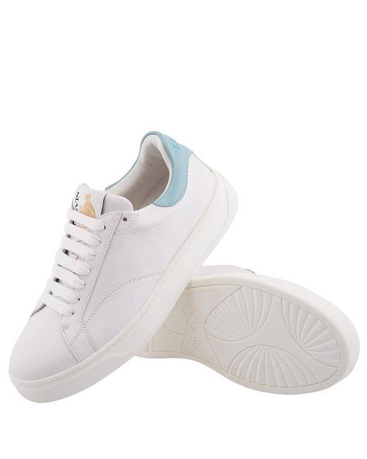 Lanvin White Ddb0 Leather Low-Top Sneakers
